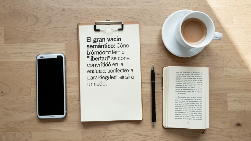 Imagen editorial que ilustra El gran vacío semántico: Cómo 'libertad' se convirtió en la excusa perfecta para legislar el miedo
